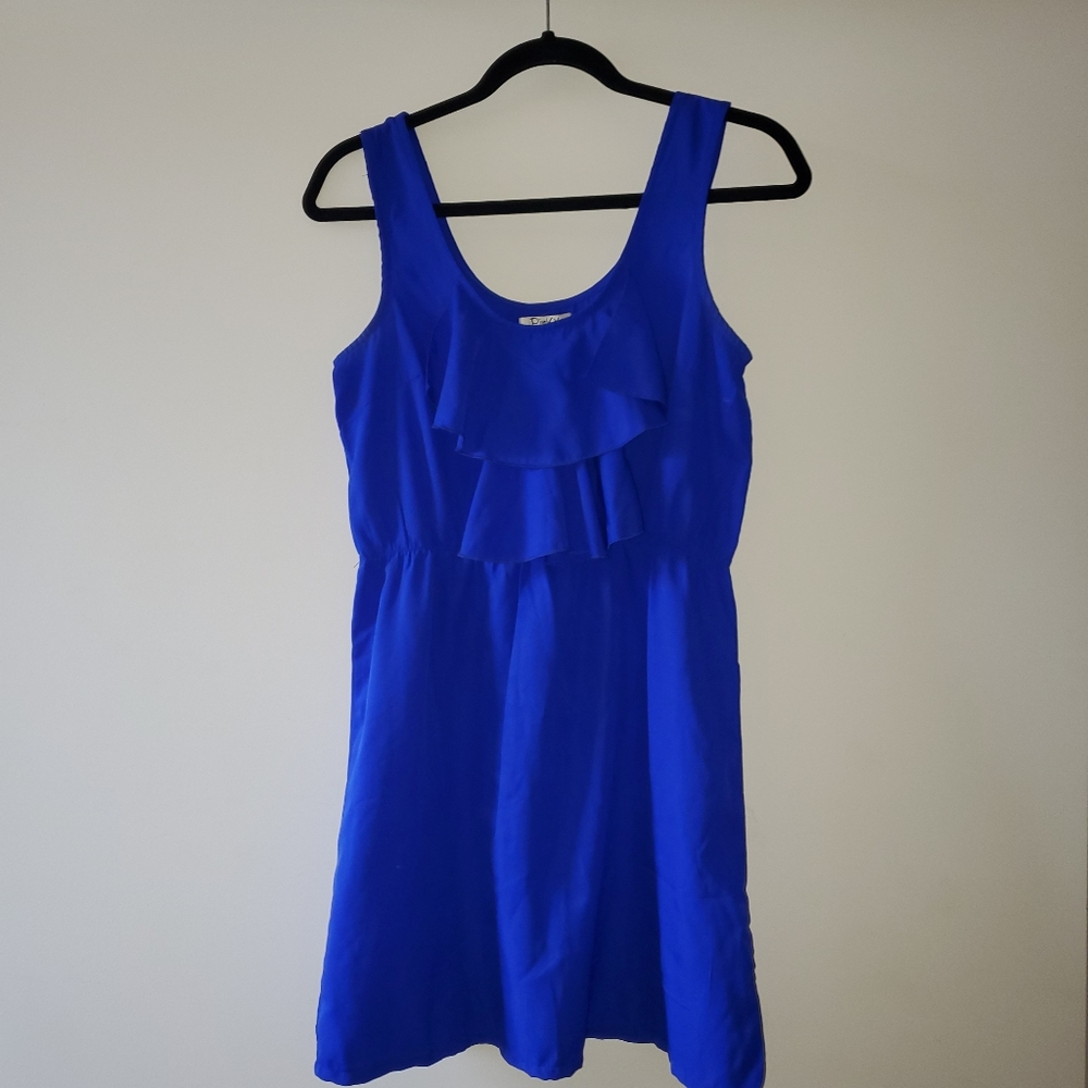 Pinky royal blue dress with ruffles medium